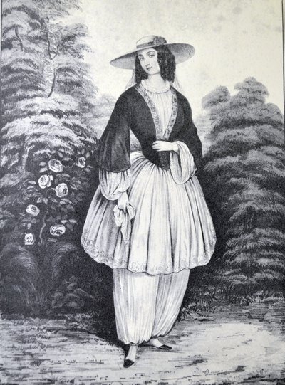The Bloomer Costume by N. and Ives, J.M. Currier
